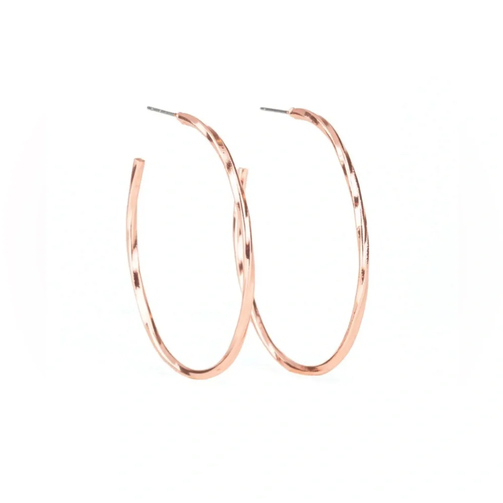 Paparazzi Copper Hoop Earring - Picture 2 of 6